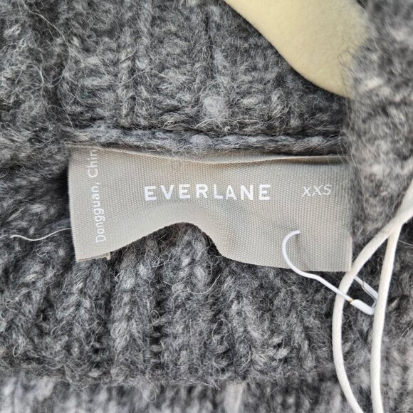 NWT Everlane The Cloud Checkered Oversized Wool Blend Turtleneck Sweater XXS/XS - Picture 3 of 5